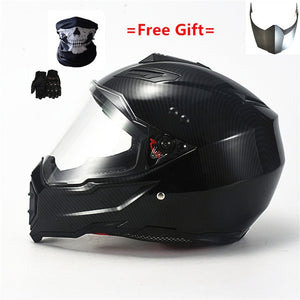 Mate black Dual Sport Off Road Motorcycle helmet Dirt Bike ATV D.O.T certified (M, Blue) full face casco for moto sport