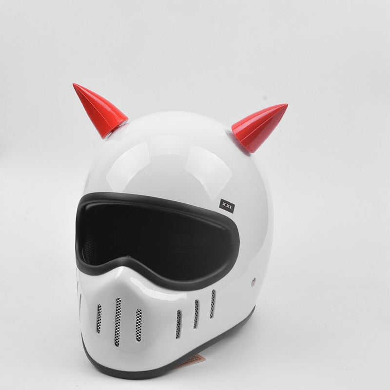 Car Motorcycle Helmet Devil Horn Motocross silicone Cute Full Face Road Helmet Decoration Car Accessories Suction cup