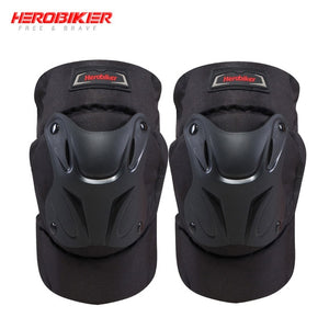 HEROBIKER Motorcycle Knee Pads Motocross Knee Protector Guard Moto Knee Protector Protective Gear Motorbike Ridng Knee Black