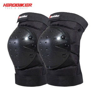 HEROBIKER Motorcycle Knee Pads Motocross Knee Protector Guard Moto Knee Protector Protective Gear Motorbike Ridng Knee Black