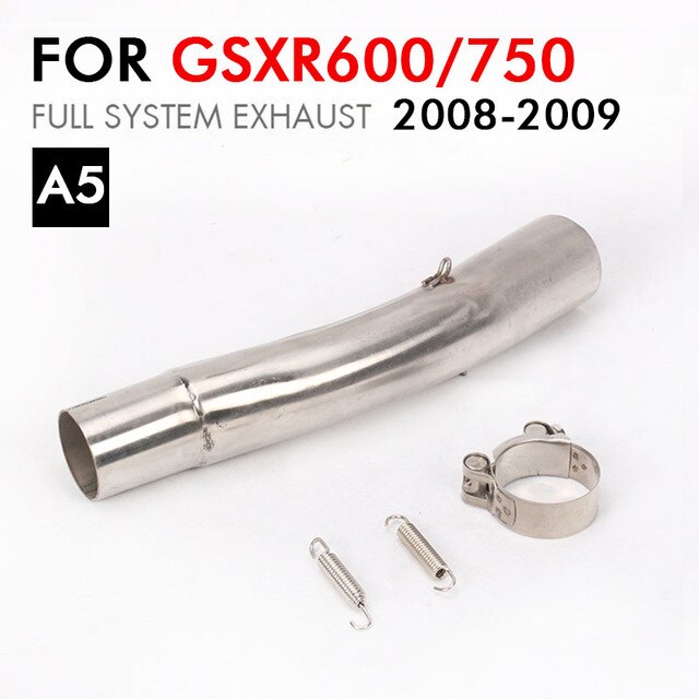 Motorcycle K6 K7 K8 GSXR600 GSXR750 Exhaust Middle Link Pipe Stainless Steel k11 GSXR 1000 Connect Mid Pipe