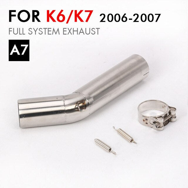 Motorcycle K6 K7 K8 GSXR600 GSXR750 Exhaust Middle Link Pipe Stainless Steel k11 GSXR 1000 Connect Mid Pipe