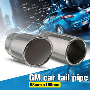 Vehicle Chrome Exhaust Pipe Tip Car Auto Muffler Steel Stainless Trim Tail Tube Auto Replacement Parts Exhaust Systems Mufflers