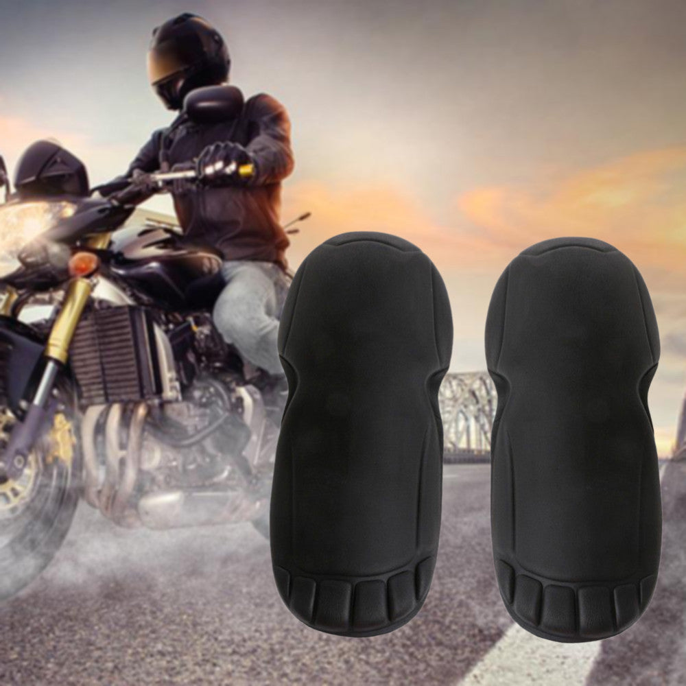 2Pcs EVA Detachable Motorcycle Clothing Dual Use Elbow & Knee Pad Protector Motorbike Protective Gear Black Universal