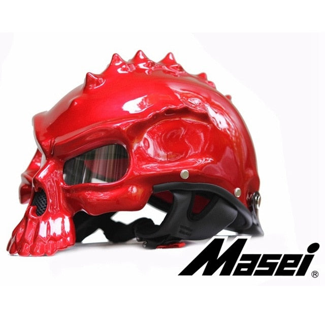 Masei 15 color 489 Dual Use Skull Motorcycle Helmet Capacete Casco Novelty Retro Casque Motorbike Half Face Helmet free shipping