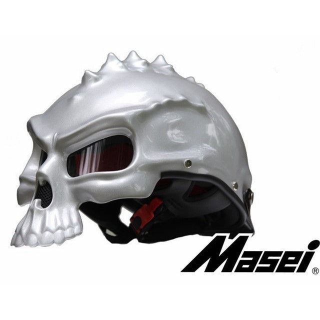 Masei 15 color 489 Dual Use Skull Motorcycle Helmet Capacete Casco Novelty Retro Casque Motorbike Half Face Helmet free shipping