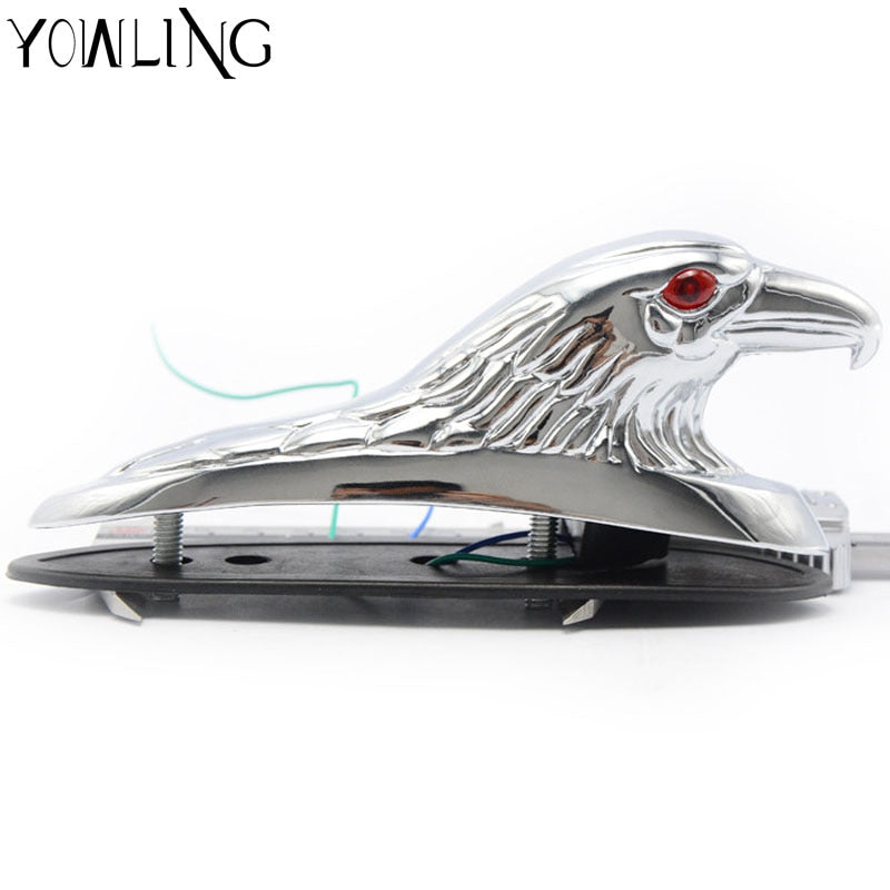 2 color motorcycle accessories chrome eagle head ornament statue for motorbike ATV front fender frames&fitting car bonnet light