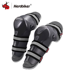 HEROBIKER Motorcycle Knee Pads Motocross Knee Protector Guard Moto Knee Protector Protective Gear Motorbike Ridng Knee Black