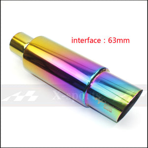 Car motorbike Exhaust systems Muffler Tip Universal Stainless steel ID 51MM 57MM 63MM outlet 89mm Silencer tail pipe mufflers