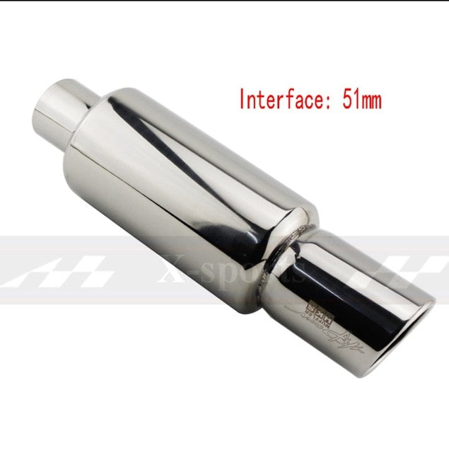 Car motorbike Exhaust systems Muffler Tip Universal Stainless steel ID 51MM 57MM 63MM outlet 89mm Silencer tail pipe mufflers