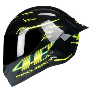 Full Face Carbon Fiber Motorcycle Helmet Professional Racing Helmet Kask DOT Rainbow Visor Motocross Off Road Touring