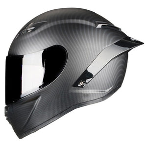 Full Face Carbon Fiber Motorcycle Helmet Professional Racing Helmet Kask DOT Rainbow Visor Motocross Off Road Touring