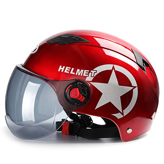 Motorcycle Helmet Scooter Bike Open Face Half Baseball Cap Anti-UV Safety Hard Hat Motocross Helmet Multiple Color Protect